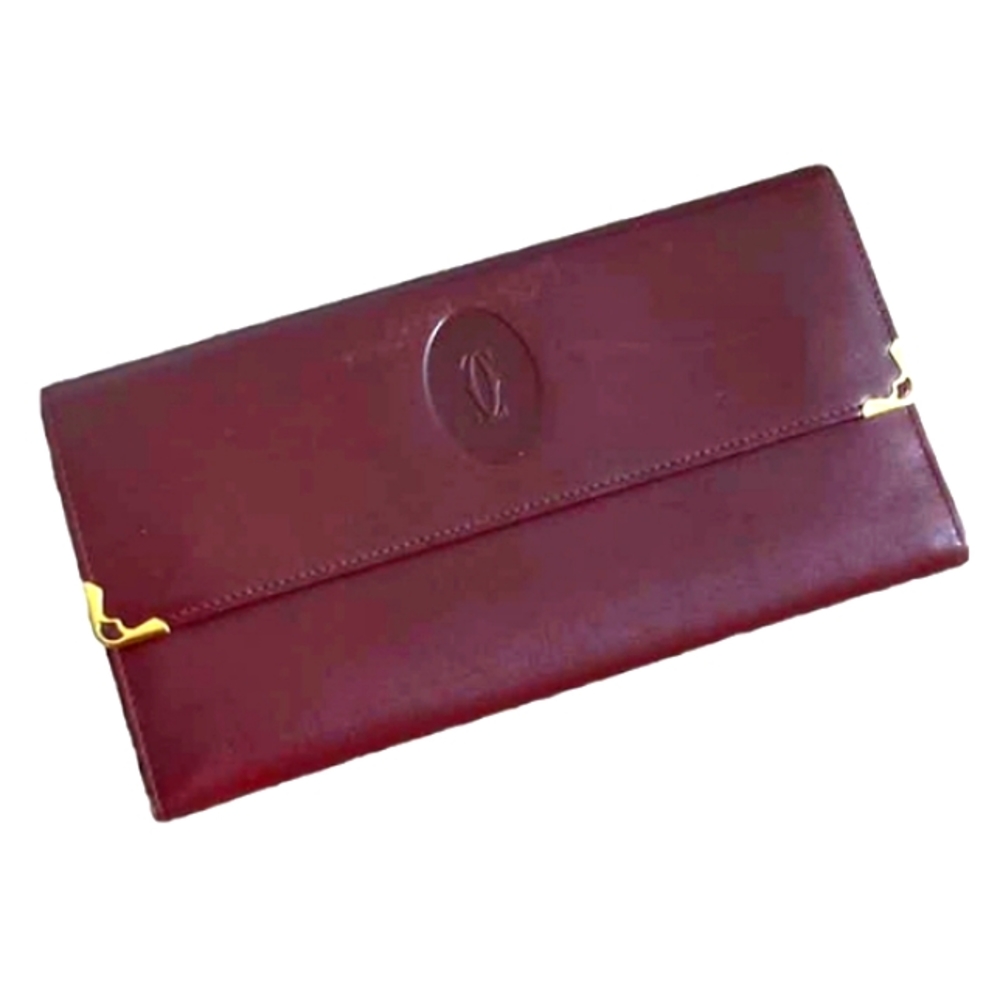 💋CARTIÉR BORDEAUX TRI-FOLD WALLET
